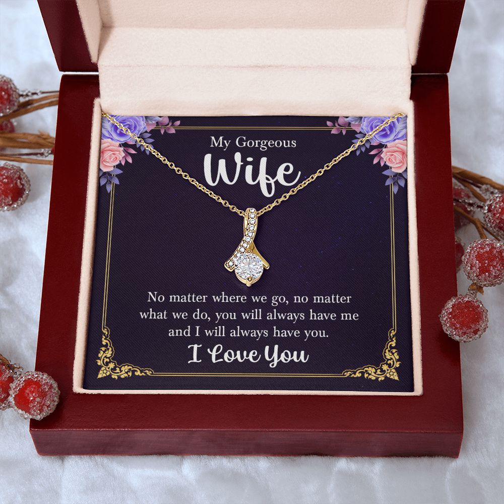 Birthday Gifts For Wife, Necklace Gifts For Wife From Husband, To My Wife Jewelry For Women , To My Wife Necklace  from Husband Wedding Anniversary Present For Wife, Beautiful Wife Jewelry Christmas15 Alluring Beauty Necklace