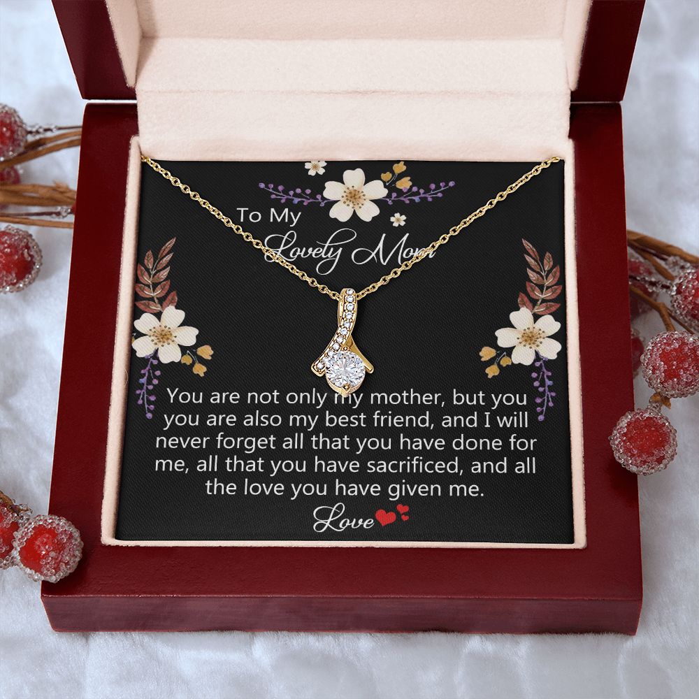 To My Mom Necklace, Gift For Mom, Mother's Day Gift from Daughter, Mom Jewelry Gift for Mothers Day, Birthday Gift for Mother, Moms Gift from Daughter Son, Necklace for Mom Mother15 Alluring Beauty Necklace