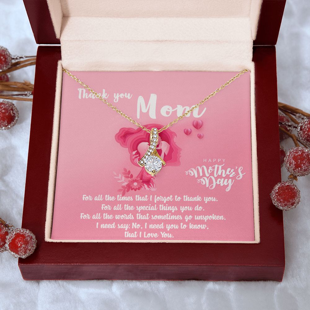 Mom Necklace Gifts for Mom from Daughter to Mom Gifts for Mothers Day from Daughter, To My Mom Necklace from Daughter to Mom Birthday Gifts Necklace with Message Card and Gift Box5 Alluring Beauty Necklace