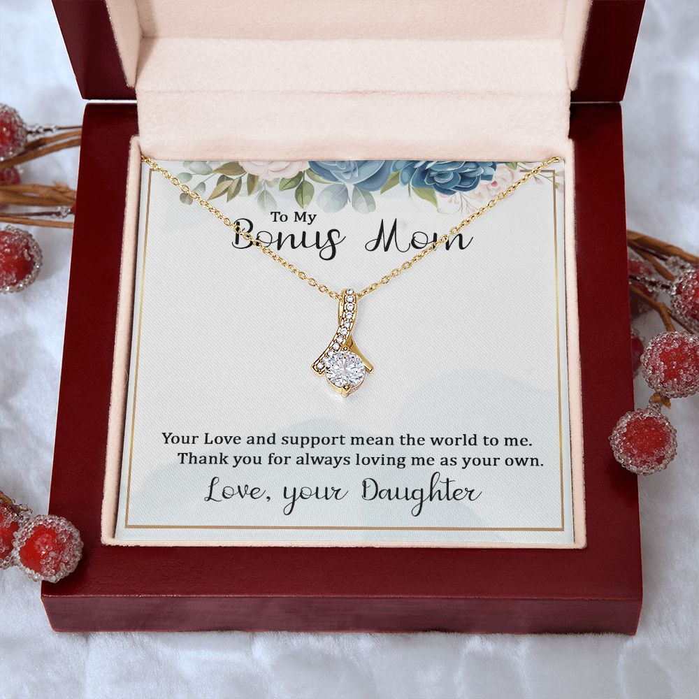 Mother Daughter Necklace as Daughter Gift from Mom, Mom Necklace as Christmas Gift for Mom from Son, Birthday Gift for Mother in Law Necklace, Bonus Mom Gifts for Step Mom Necklace6 Alluring Beauty Necklace