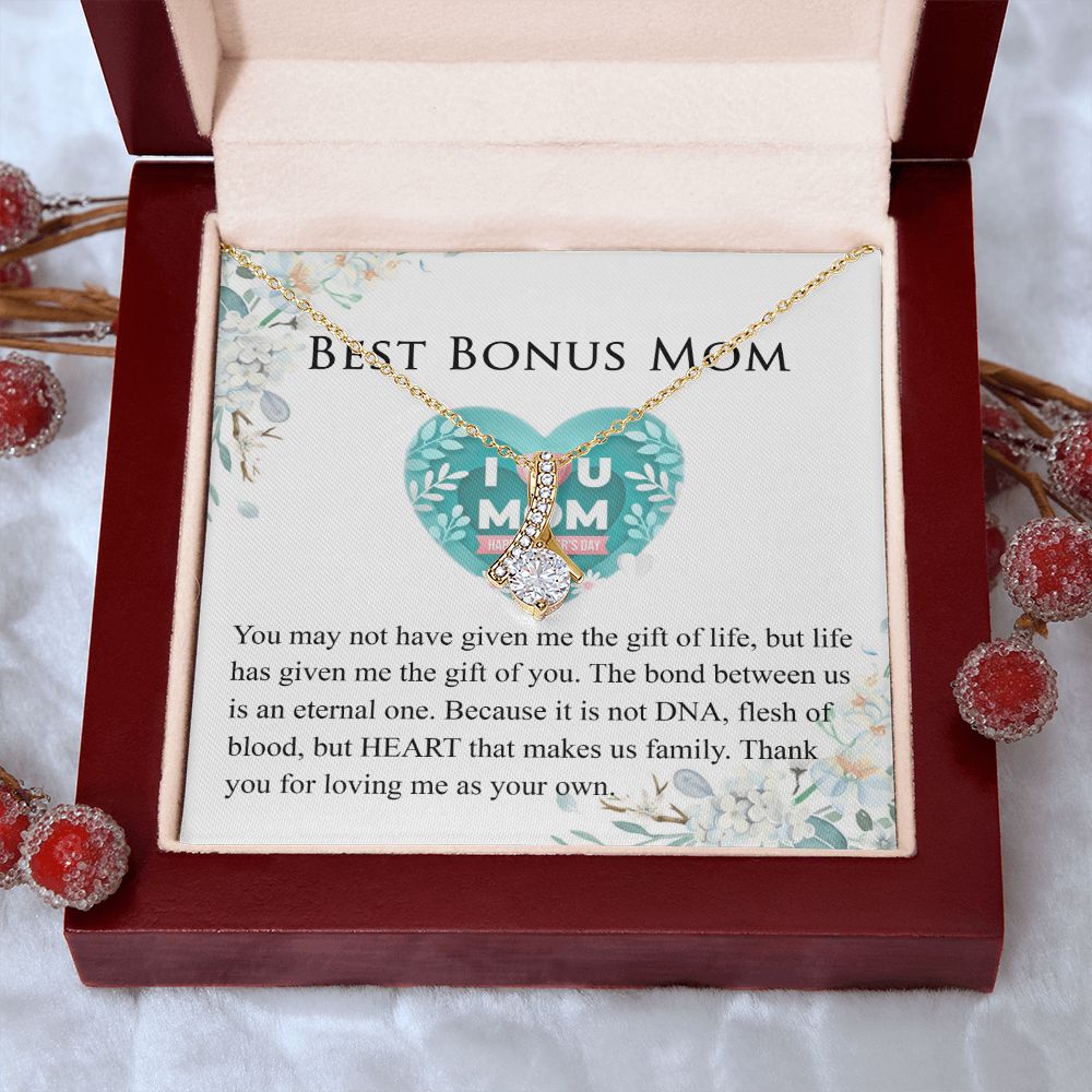 Mother Daughter Necklace as Daughter Gift from Mom, Mom Necklace as Christmas Gift for Mom from Son, Birthday Gift for Mother in Law Necklace, Bonus Mom Gifts for Step Mom Necklace Alluring Beauty Necklace