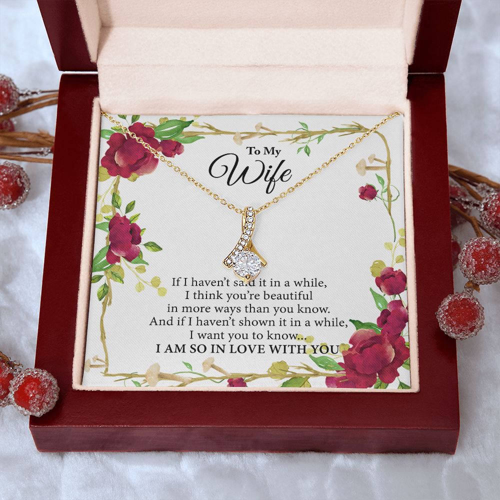 Birthday Gifts For Wife, Necklace Gifts For Wife From Husband, To My Wife Jewelry For Women , To My Wife Necklace  from Husband Wedding Anniversary Present For Wife, Beautiful Wife Jewelry Christmas19 Alluring Beauty Necklace