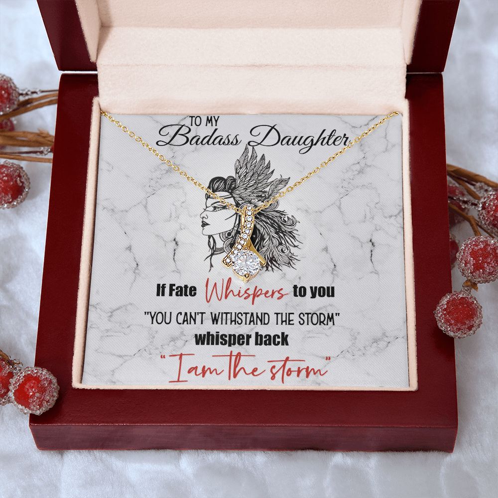 Bonus Daughter Gifts From Stepdad, Step Daughter Gifts From Stepmom, Stepdaughter Gifts From Stepdad, Father Stepdaughter Necklace, To My Bonus Daughter Necklaces, Christmas Gifts For Bonus10 Alluring Beauty Necklace