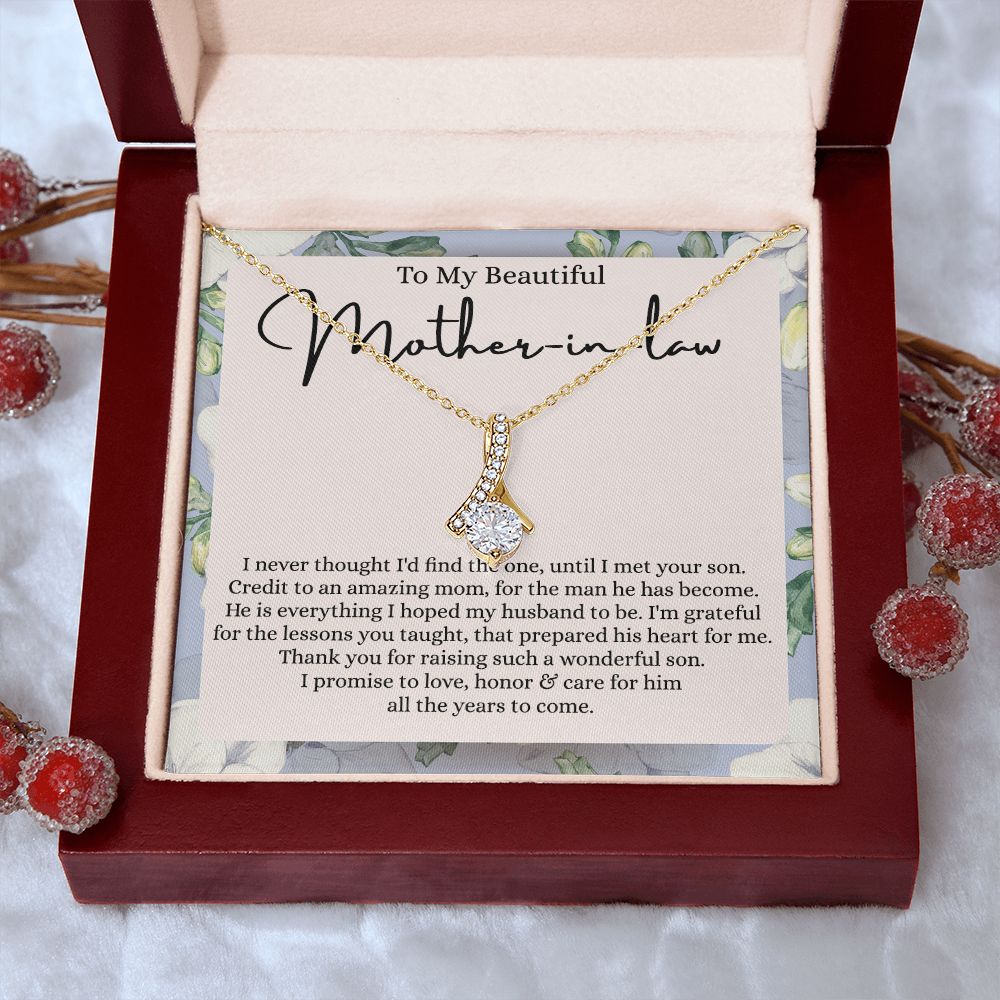 Mother in Law Necklace, Jewelry for Women, Future Mother in Law Gifts from Daughter in Law, Mother of Bride Gifts For Mother in Law, Birthday Gifts For Mother In Law From Daughter In Law Alluring Beauty Necklace
