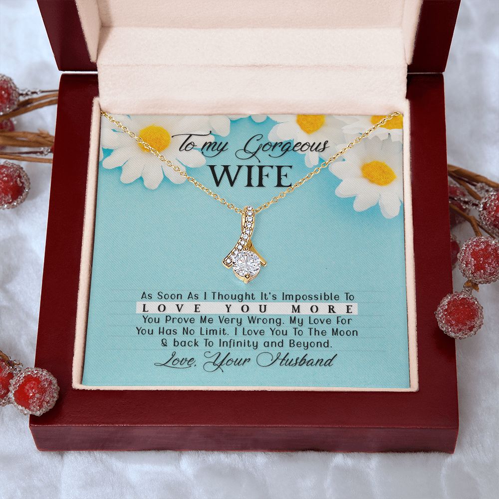 Birthday Gifts For Wife, Necklace Gifts For Wife From Husband, To My Wife Jewelry For Women , To My Wife Necklace  from Husband Wedding Anniversary Present For Wife, Beautiful Wife Jewelry Christmas33 Alluring Beauty Necklace