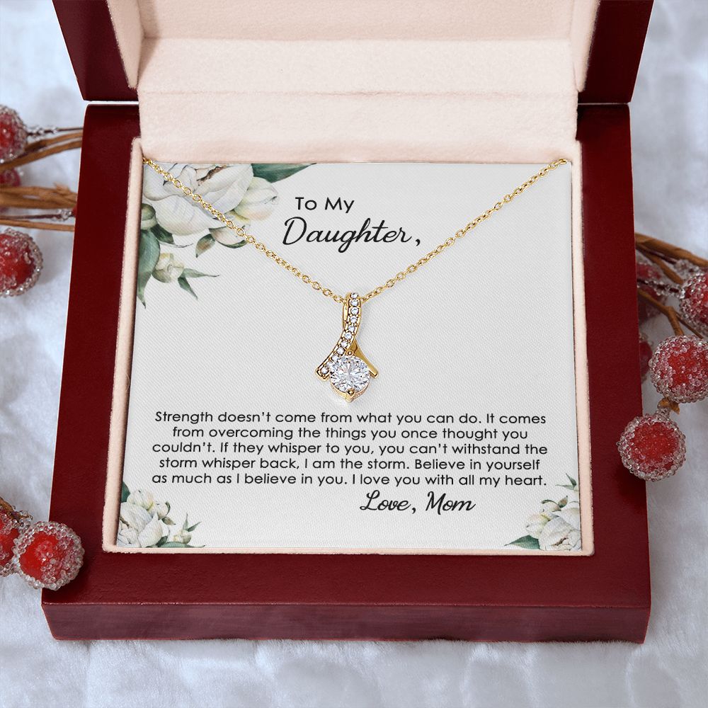 Mother Daughter Gift Ideas, To My Daughter Gift Necklace from Mom, Jewelry Pendant Present for Daughter, Birthday Christmas Gift Graduation Gifts for Daughters, Mother and Daughter Necklace 2140 Alluring Beauty Necklace