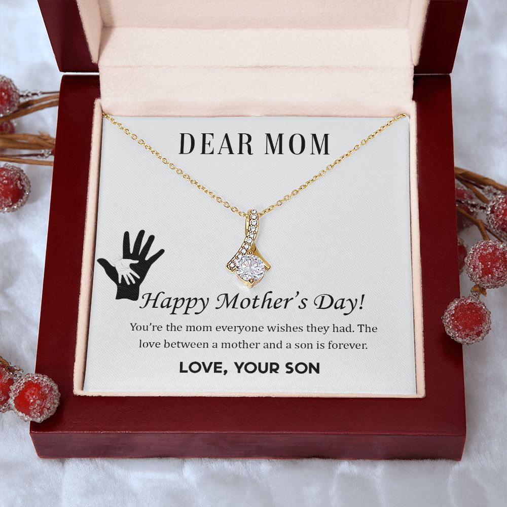 2Mom Necklace Gifts for Mom from Daughter to Mom Gifts for Mothers Day from Daughter, To My Mom Necklace from Daughter to Mom Birthday Gifts Necklace with Message Card and Gift Box2228 Alluring Beauty Necklace