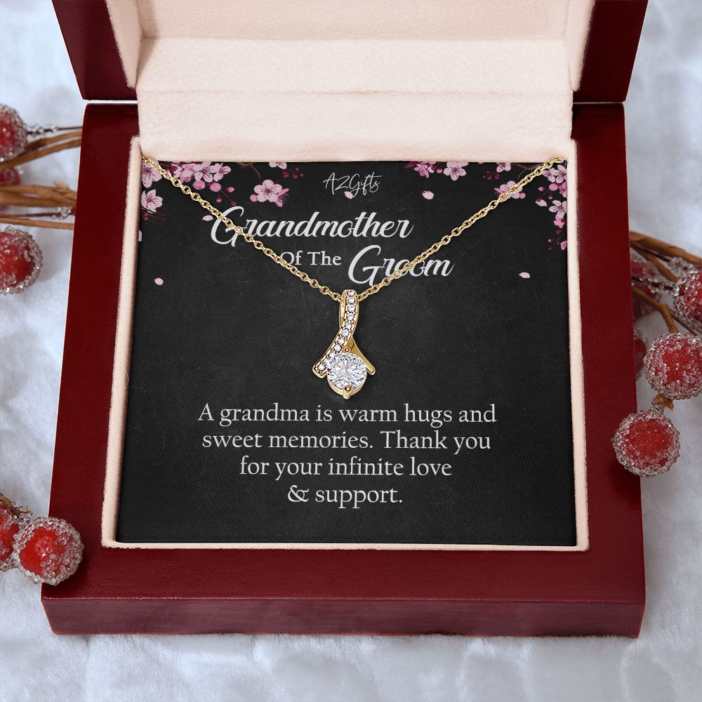 To My Grandmother Necklace, Gift for Grandmother Necklace, Mothers Day Gift For Grandma Nana, Grandma Jewelry From Grandchildren GrandKids , Jewelry Box Gift For Grandma Grandmother Alluring Beauty Necklace