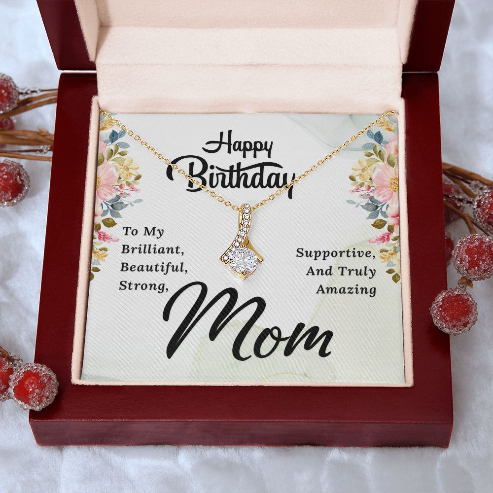 Mom Necklace Gifts for Mom from Daughter to Mom Gifts for Mothers Day from Daughter, To My Mom Necklace from Daughter to Mom Birthday Gifts Necklace with Message Card and Gift Box2229 Alluring Beauty Necklace
