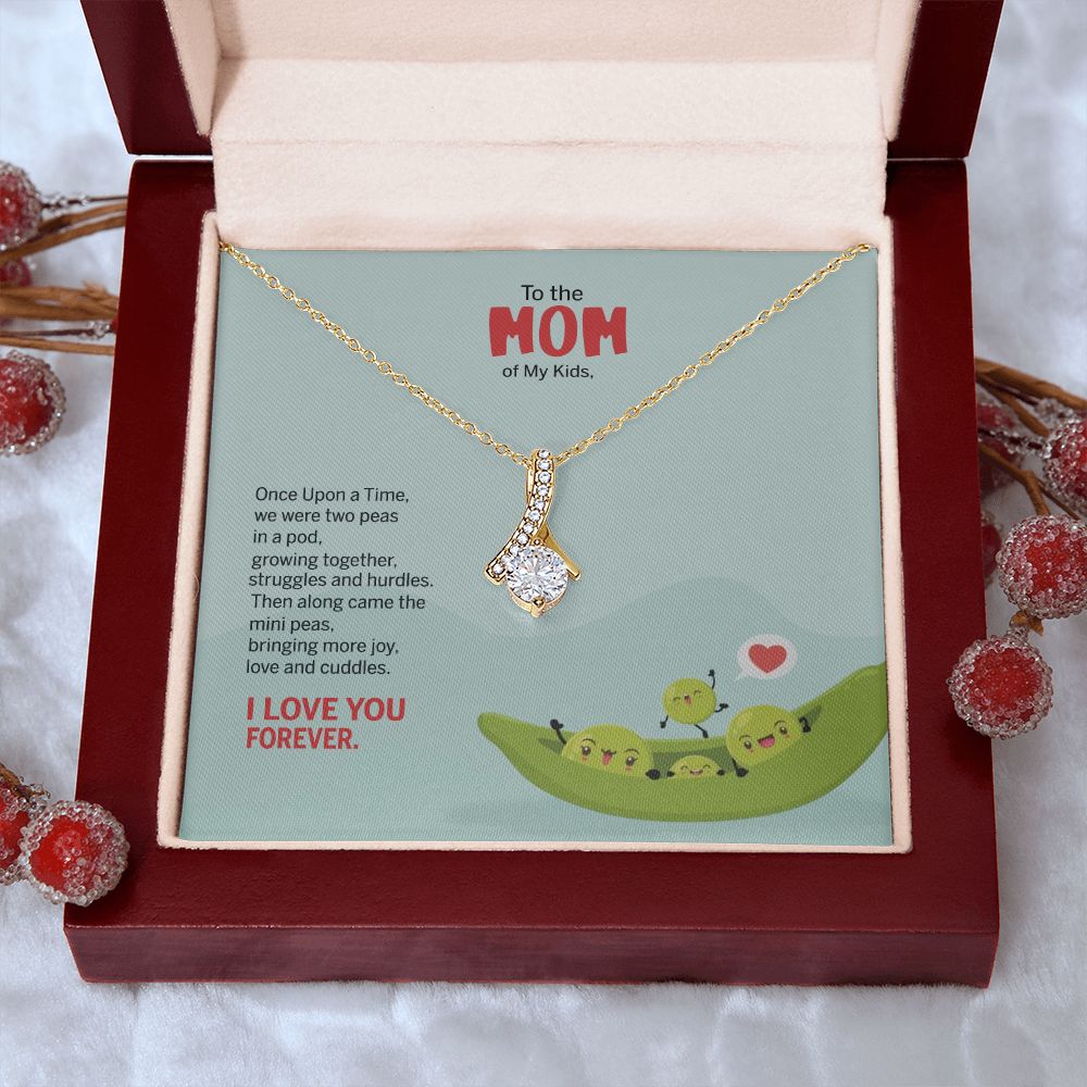 To My Mom Peas Pod Necklace From Kids, Gift For Mom On Mother's Day Jewelry Mom Alluring Beauty Necklace