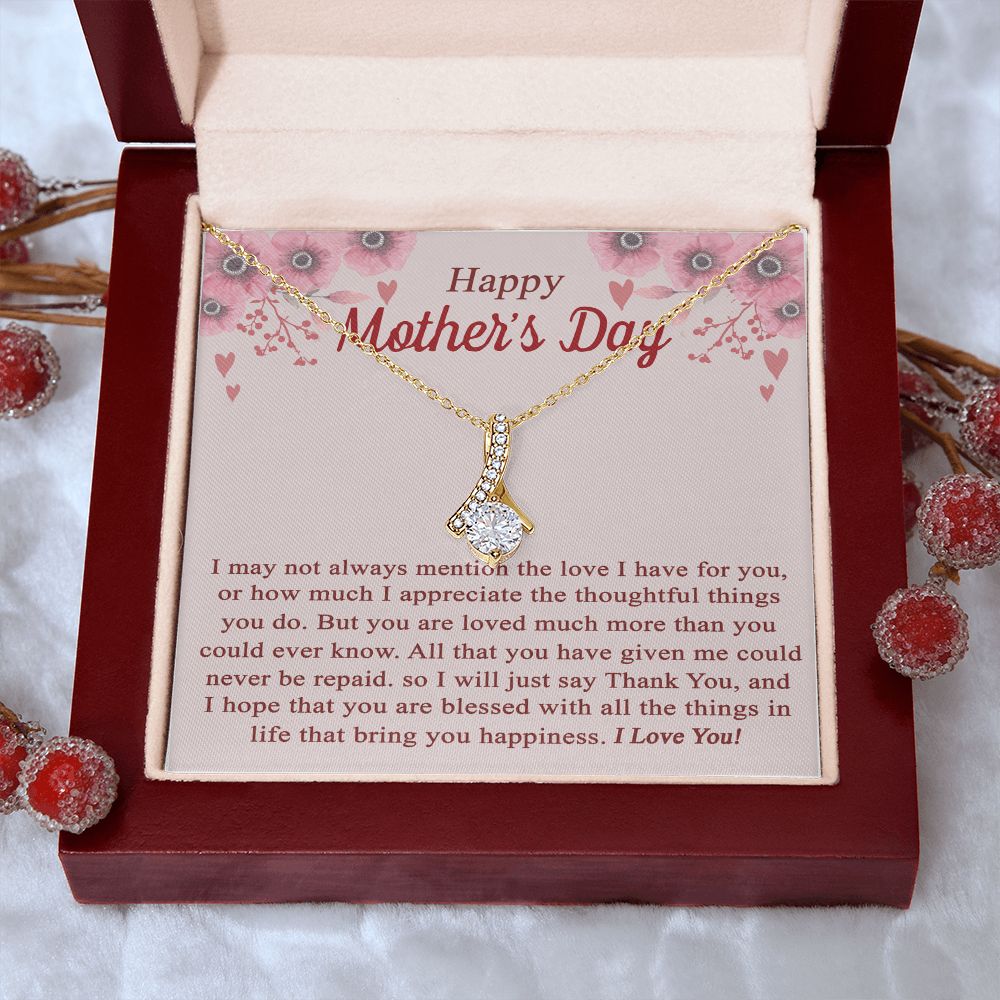 vTo My Mom Angel Mother Necklace Pendant Gift From Daughter Or Son With Message Card Gift For Mom Alluring Beauty Necklace