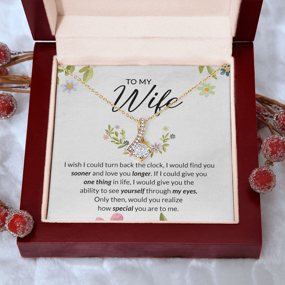 Birthday Gifts For Wife, Necklace Gifts For Wife From Husband, To My Wife Jewelry For Women , To My Wife Necklace  from Husband Wedding Anniversary Present For Wife, Beautiful Wife Jewelry Christmas17 Alluring Beauty Necklace
