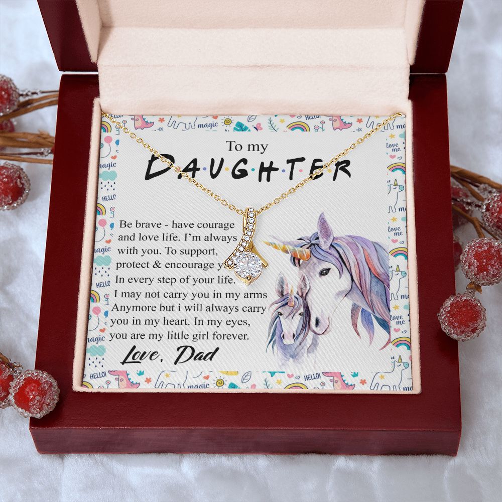 Mother Daughter Gift Ideas, To My Daughter Gift Necklace from Mom, Jewelry Pendant Present for Daughter, Birthday Christmas Gift Graduation Gifts for Daughters, Mother and Daughter Necklace 22 Alluring Beauty Necklace