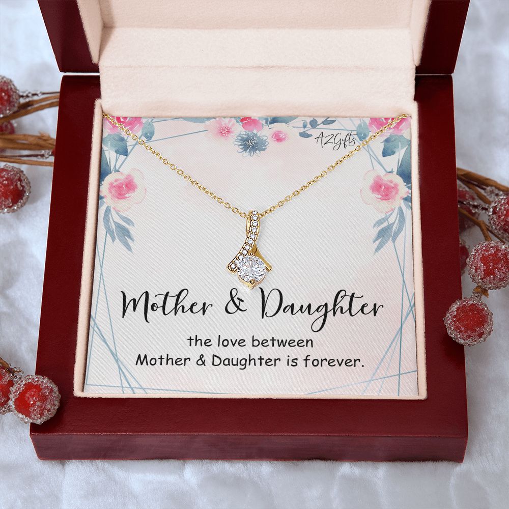 Mom Necklace Gifts for Mom from Daughter to Mom Gifts for Mothers Day from Daughter, To My Mom Necklace from Daughter to Mom Birthday Gifts Necklace with Message Card and Gift Box Alluring Beauty Necklace