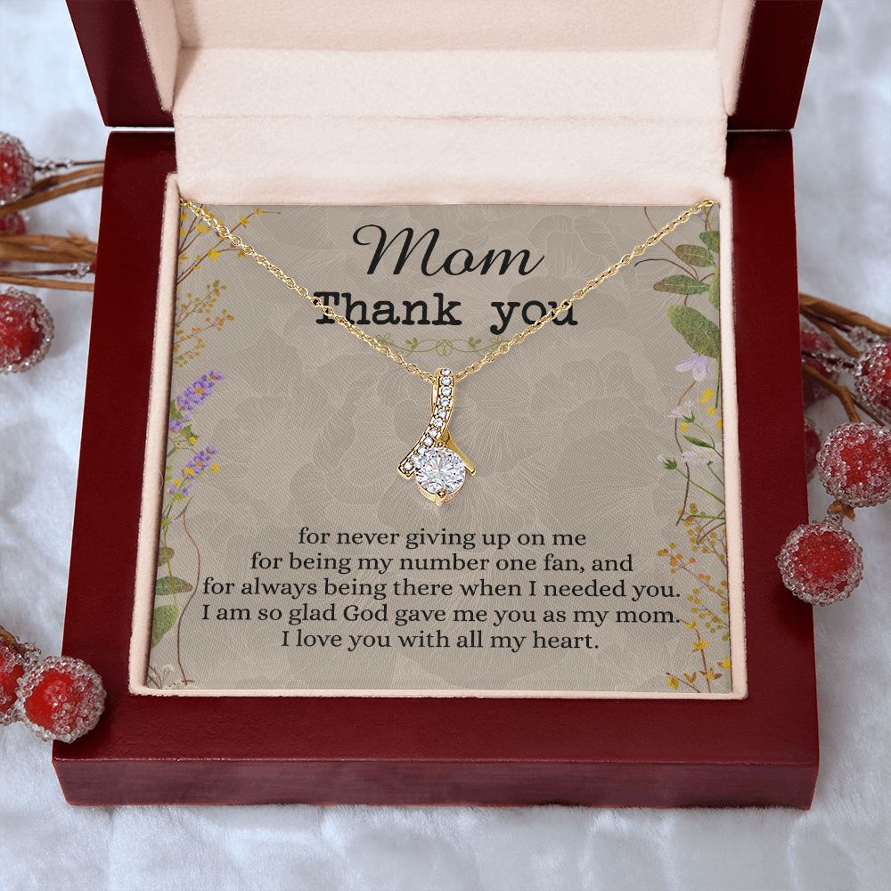 To My Mom Necklace, Thank you Mom Gift, Gift for Mom, Mother's Day Gift from Daughter, Mother Daughter gift, Gift from child, Gift for Mom, Mothers Day Necklace for Women Alluring Beauty Necklace