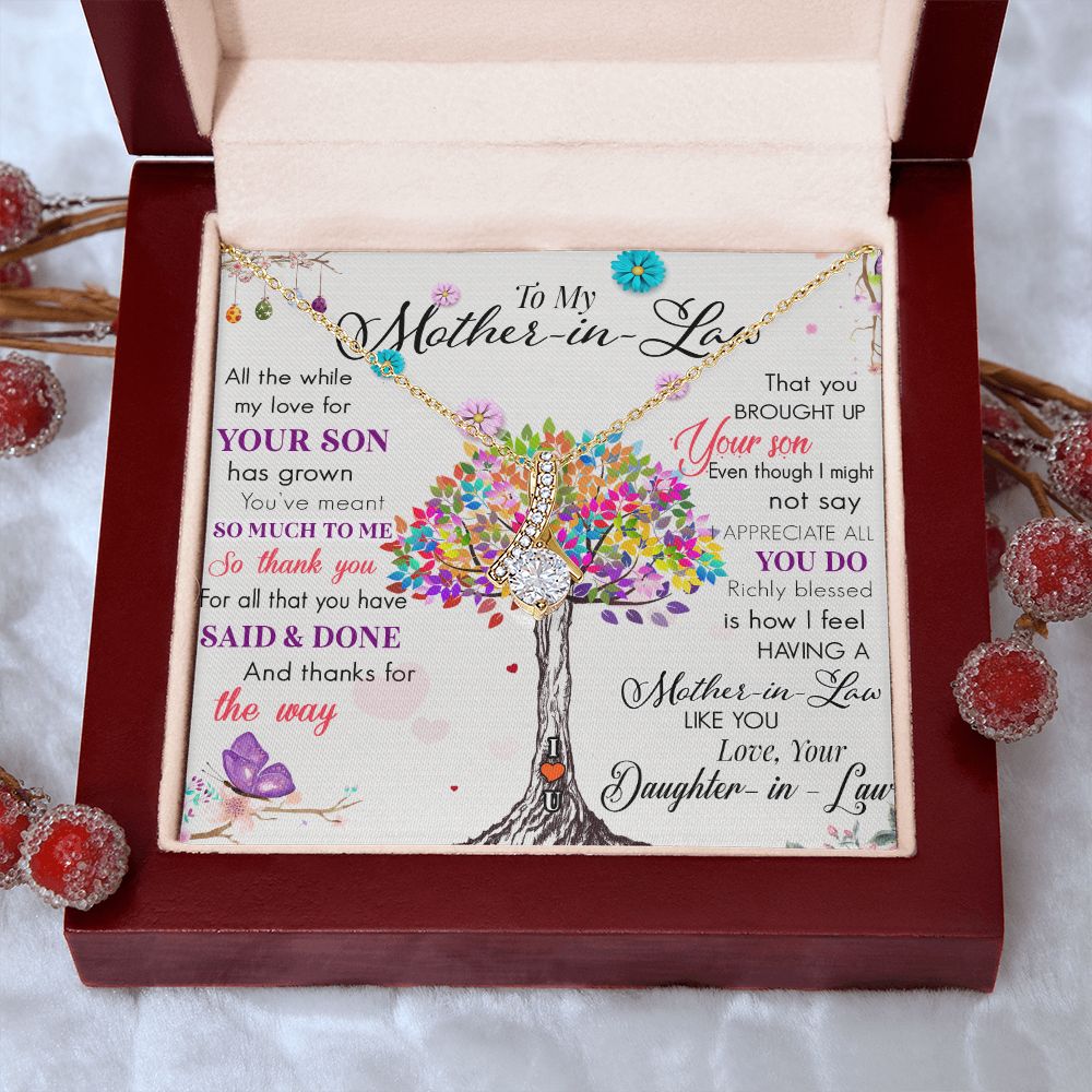 To My Mom Tree Necklace Pendant Gift From Daughter In Law Necklace Said And Done Gift For To Mom Happy Mother's Day Mother In Law Gift On Birthday Anniversary Gift 30821 Alluring Beauty Necklace