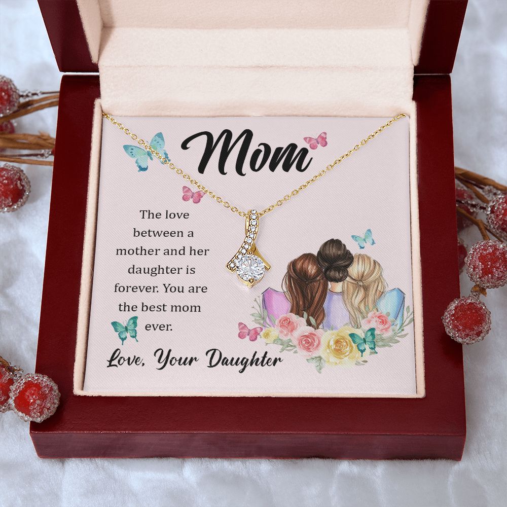 Mom Necklace Gifts for Mom from Daughter to Mom Gifts for Mothers Day from Daughter, To My Mom Necklace from Daughter to Mom Birthday Gifts Necklace with Message Card and Gift Box21 Alluring Beauty Necklace