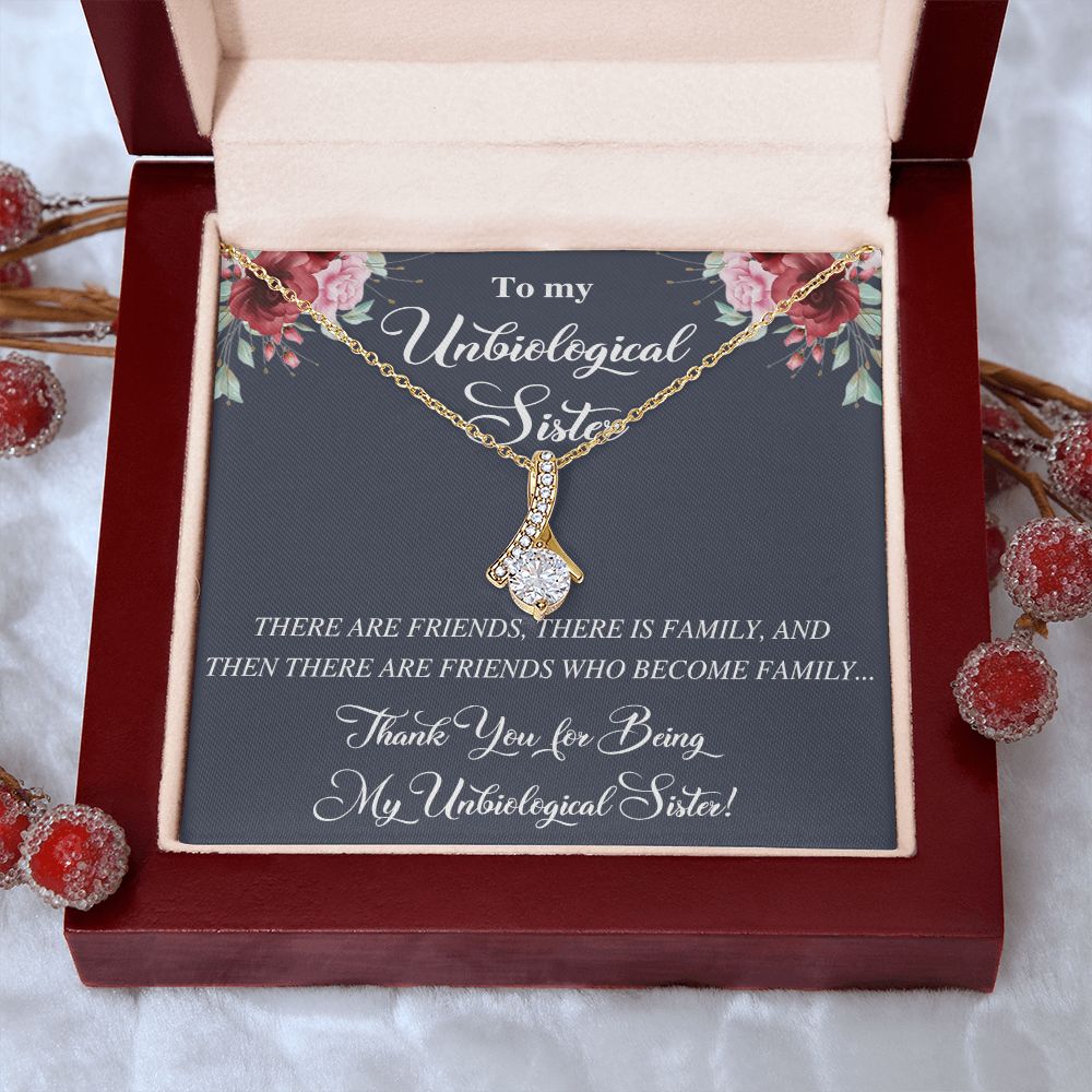Unbiological Sister Alluring Beautiful Necklace, Best Friend Necklace, Soul Gift Alluring Beauty Necklace