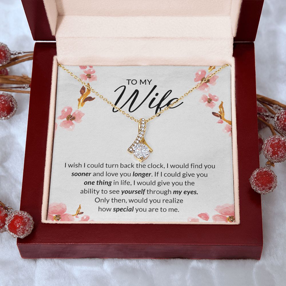 Birthday Gifts For Wife, Necklace Gifts For Wife From Husband, To My Wife Jewelry For Women , To My Wife Necklace  from Husband Wedding Anniversary Present For Wife, Beautiful Wife Jewelry Christmas11 Alluring Beauty Necklace