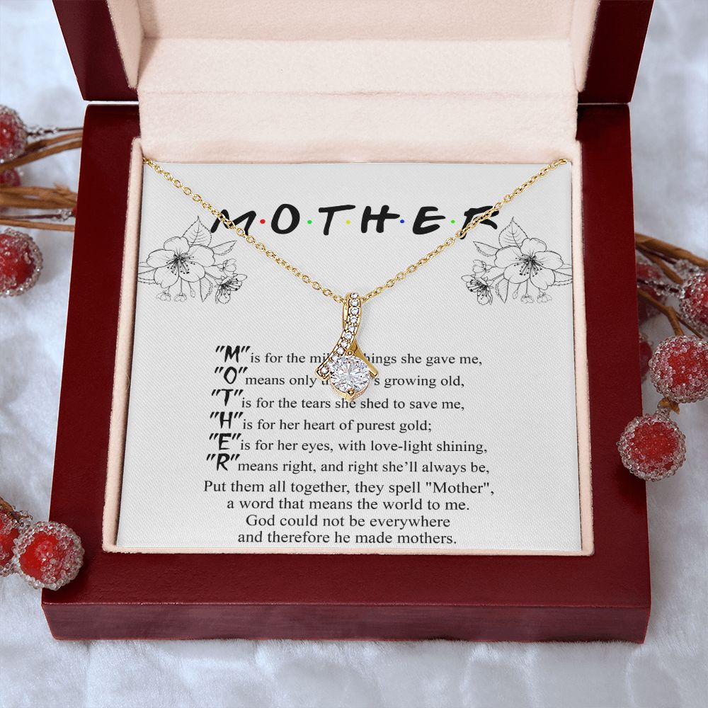 Mom Necklace Gifts for Mom from Daughter to Mom Gifts for Mothers Day from Daughter, To My Mom Necklace from Daughter to Mom Birthday Gifts Necklace with Message Card and Gift Box2224 Alluring Beauty Necklace