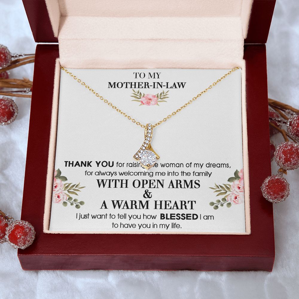 To My Mother-In-Law From Son-In-Law Thank You For Raising Alluring Beauty Necklace