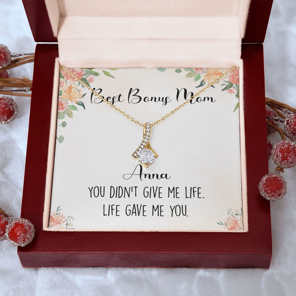 To My Stepmom Necklace from Stepdaughter Birthday Gifts for Stepmom Stepmother Gifts for Second Mom Gifts for Stepmom from Bonus Daughter Stepmom Gifts for Birthday Mothers Day 301 Alluring Beauty Necklace
