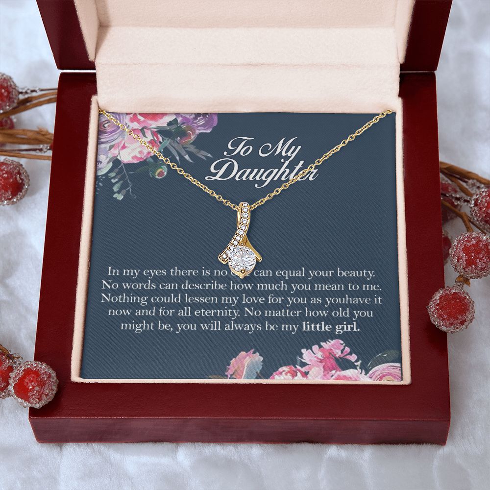 Mother Daughter Gift Ideas, To My Daughter Gift Necklace from Mom, Jewelry Pendant Present for Daughter, Birthday Christmas Gift Graduation Gifts for Daughters, Mother and Daughter Necklace 2139 Alluring Beauty Necklace