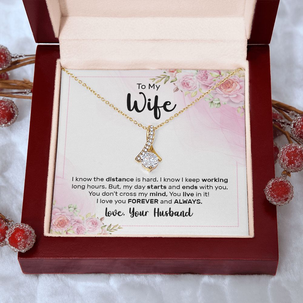 Birthday Gifts For Wife, Necklace Gifts For Wife From Husband, To My Wife Jewelry For Women , To My Wife Necklace  from Husband Wedding Anniversary Present For Wife, Beautiful Wife Jewelry Christmas29 Alluring Beauty Necklace