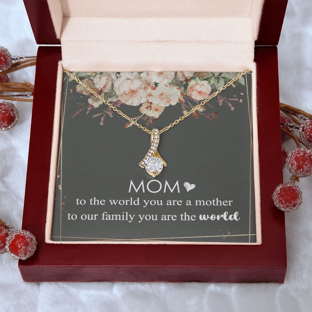 Mom Necklace Gifts for Mom from Daughter to Mom Gifts for Mothers Day from Daughter, To My Mom Necklace from Daughter to Mom Birthday Gifts Necklace with Message Card and Gift Box4 Alluring Beauty Necklace