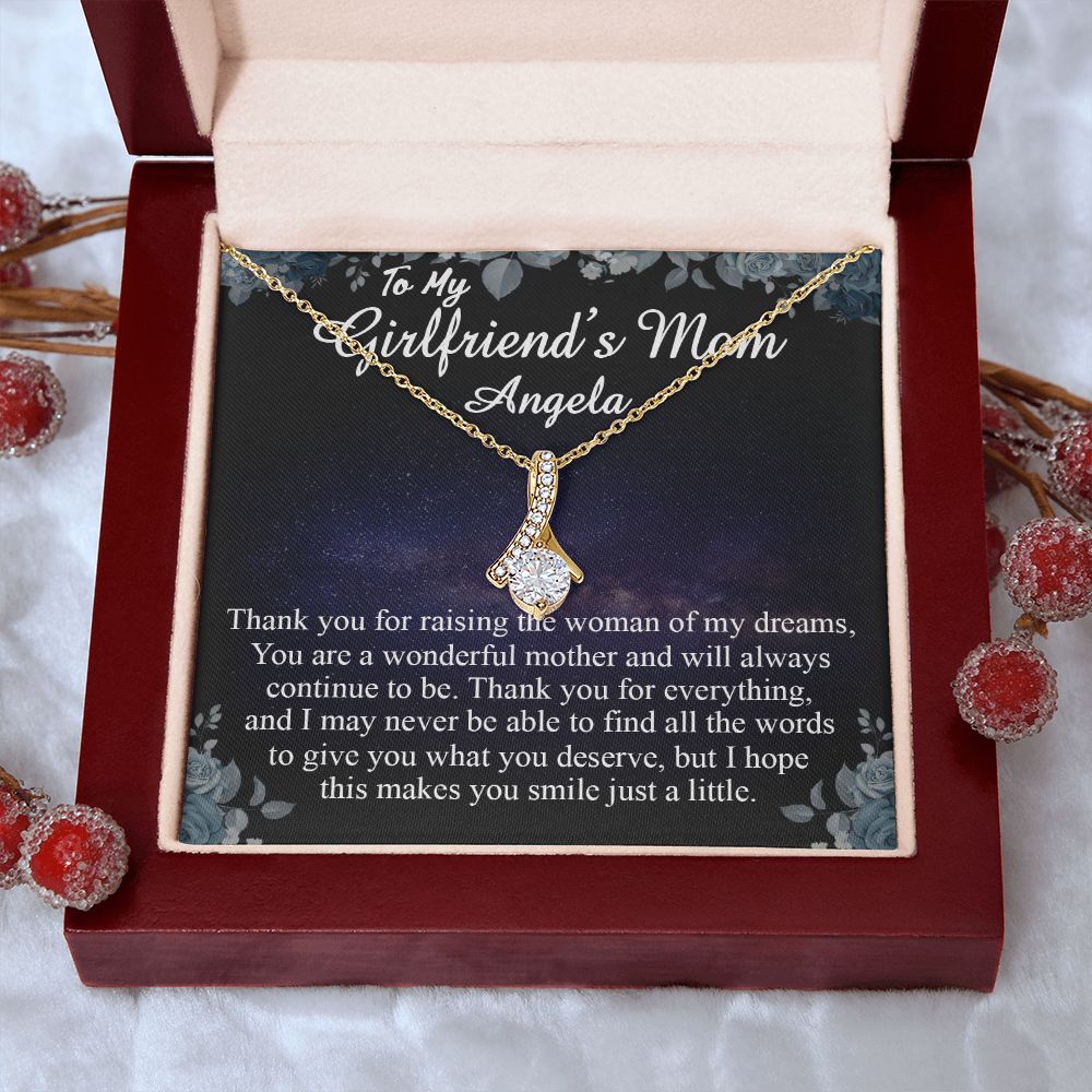 To My Girlfriends Mom Gift Mother's Day Gift for Girlfriend's Mom Necklace Gift Angela Alluring Beauty Necklace