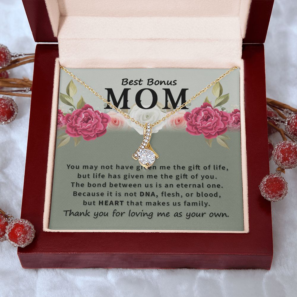 Mother Daughter Necklace as Daughter Gift from Mom, Mom Necklace as Christmas Gift for Mom from Son, Birthday Gift for Mother in Law Necklace, Bonus Mom Gifts for Step Mom Necklace2 Alluring Beauty Necklace
