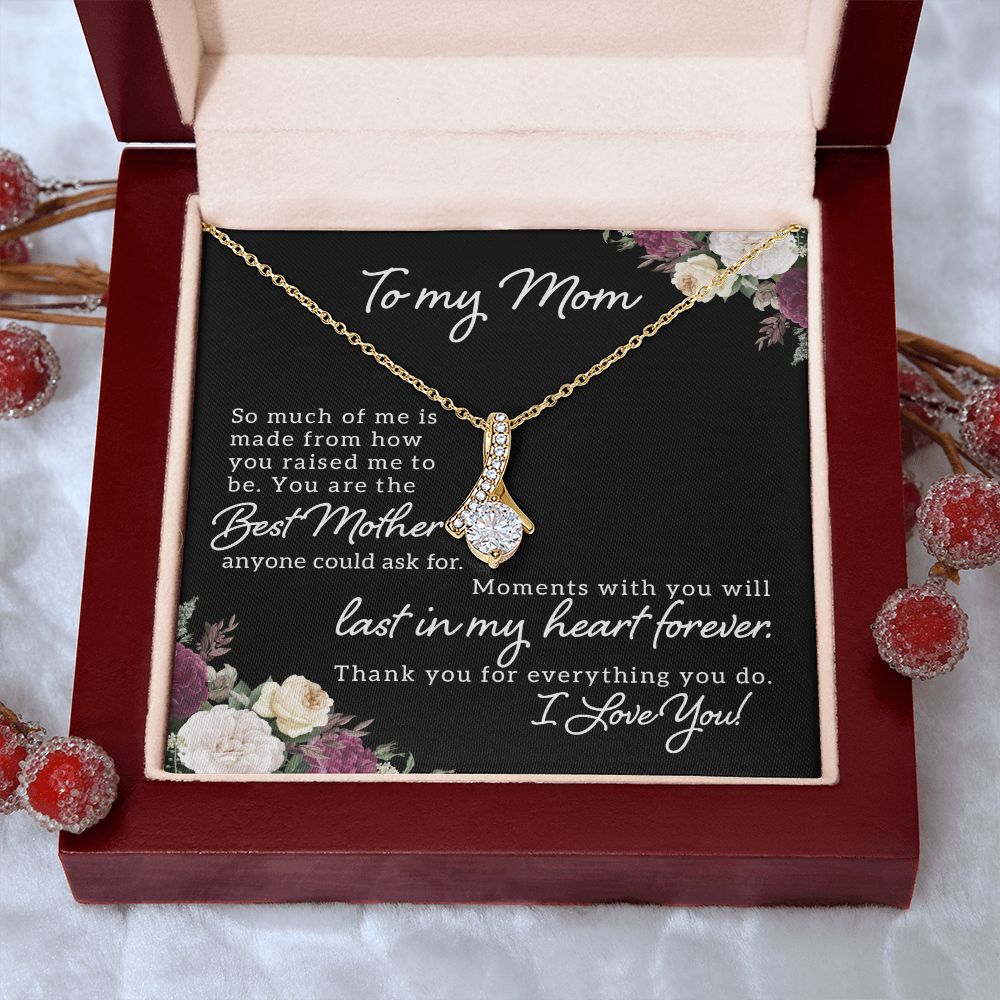 Mom Necklace Gifts for Mom from Daughter to Mom Gifts for Mothers Day from Daughter, To My Mom Necklace from Daughter to Mom Birthday Gifts Necklace with Message Card and Gift Box18 Alluring Beauty Necklace