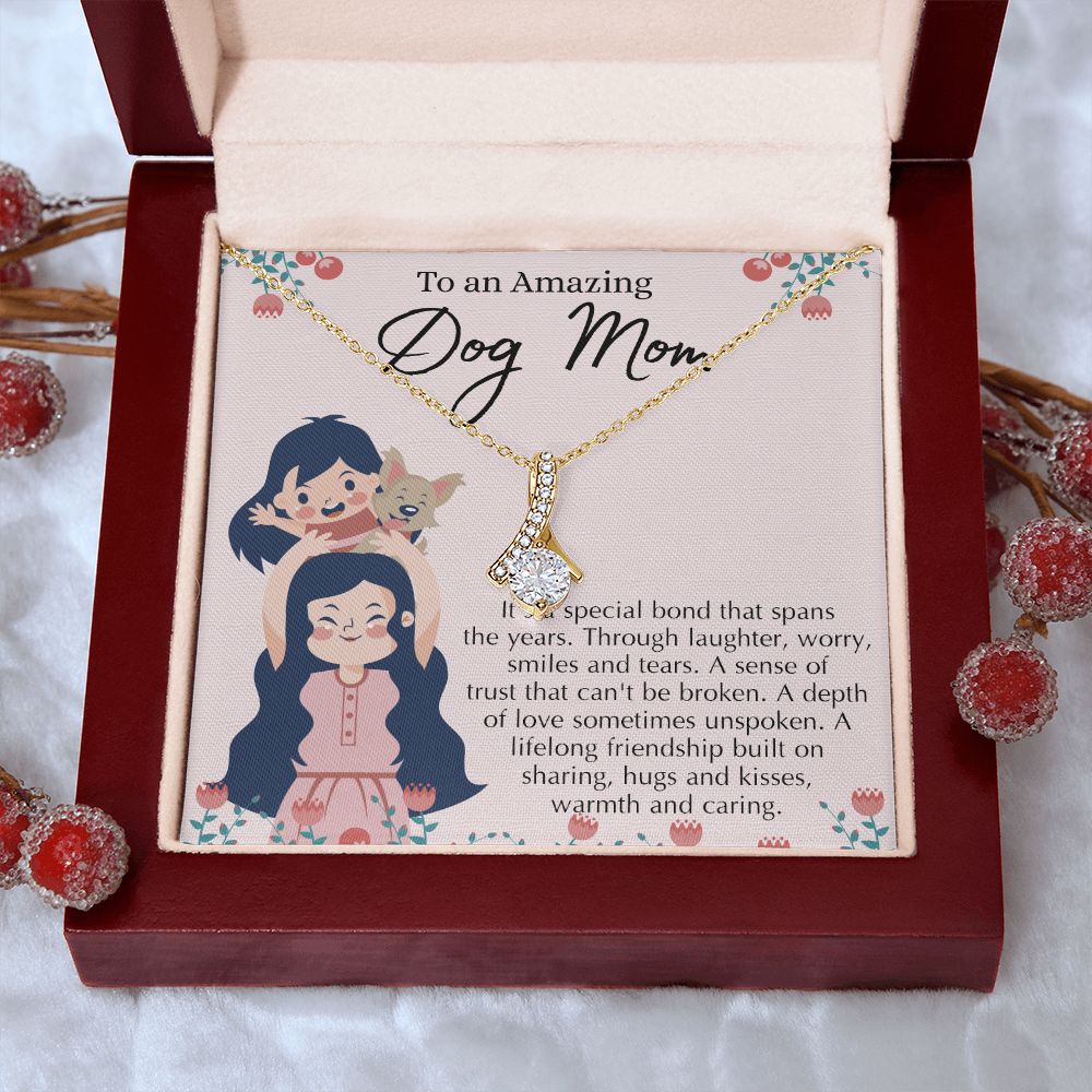 Love Knot Necklace, Dog Mom Gift For Mother's Day, Dog Mom Necklace For Women, Dog Mama Sentimental Gift, Dog Lover Gifts For Her, Unique Alluring Beauty Necklace