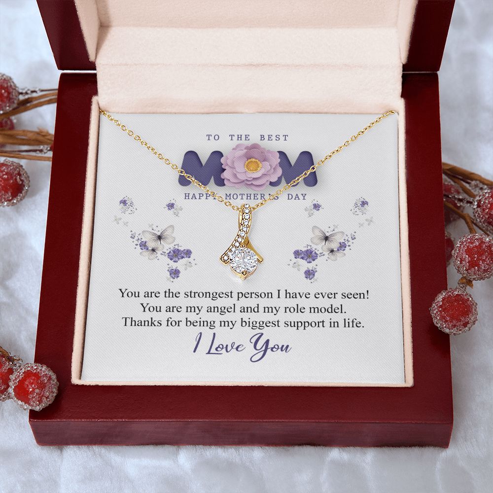 To The Best Mom Necklace, Best Mom Gifts, Mothers Day Gifts, Birthday Gift For Mom Alluring Beauty Necklace