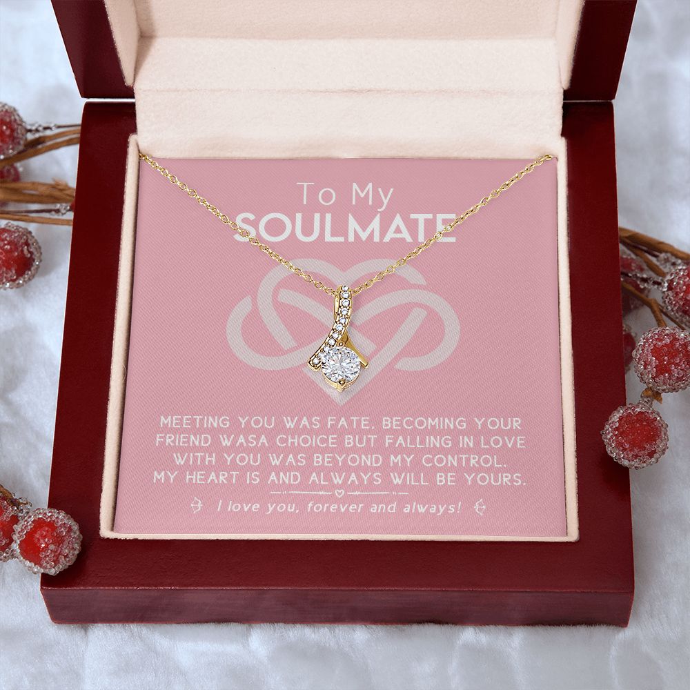 To My Soulmate Forever Love Necklace Gift For Soulmate Jewelry For Girlfriend Alluring Beauty Necklace