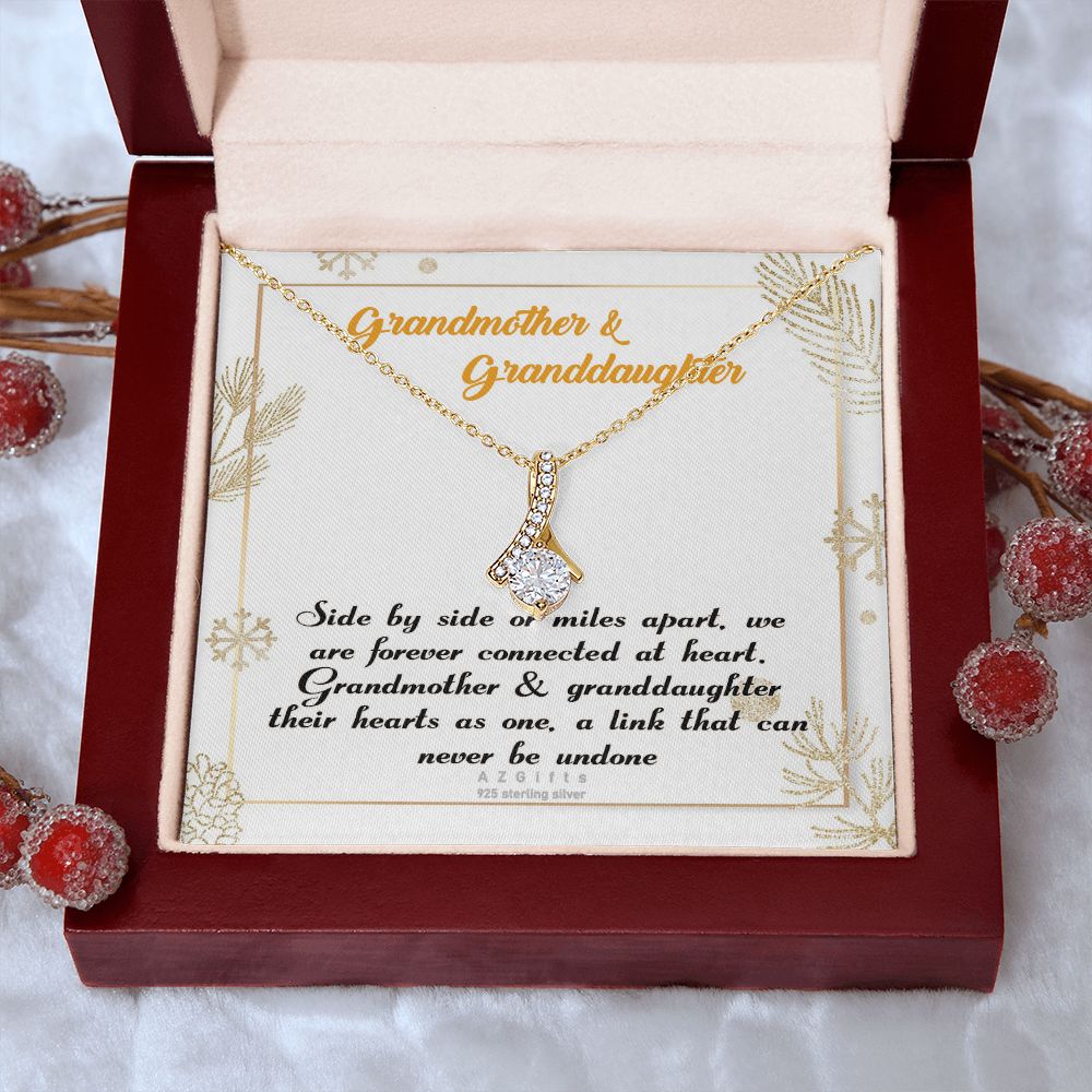 To My Grandma Necklace, Gift for Grandmother Necklace, Mothers Day Gift For Grandma Nana, Grandma Jewelry From Grandchildren GrandKids , Jewelry Box Gift For Grandma Grandmother14 Alluring Beauty Necklace
