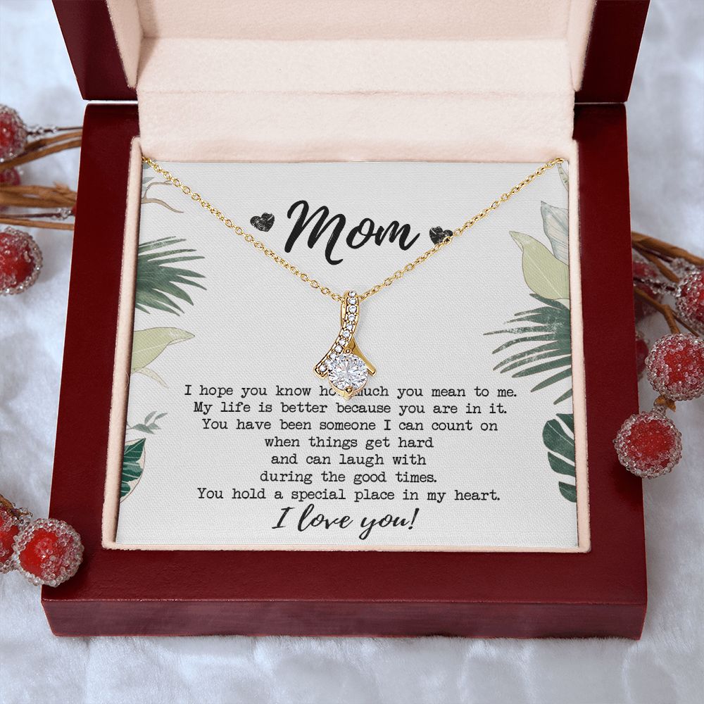 Mothers Day Gift, Gift for Mom, Birthday, Heart Necklace, Mother Daughter Necklace, Gifts for Mom from Daughter, from Son to Mom Alluring Beauty Necklace