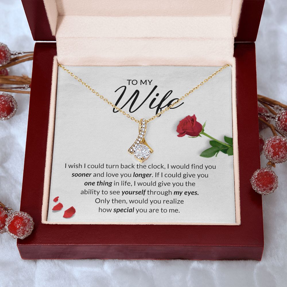 Birthday Gifts For Wife, Necklace Gifts For Wife From Husband, To My Wife Jewelry For Women , To My Wife Necklace  from Husband Wedding Anniversary Present For Wife, Beautiful Wife Jewelry Christmas22 Alluring Beauty Necklace