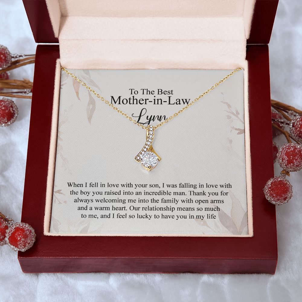 Mother in Law Necklace, Jewelry for Women, Future Mother in Law Gifts from Daughter in Law, Mother of Bride Gifts For Mother in Law, Birthday Gifts For Mother In Law From Daughter In Law4 Alluring Beauty Necklace