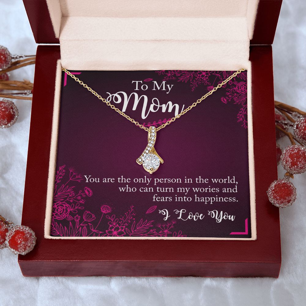 To My Mom Necklace Pendant Gift From Daughter Necklace You Are The Only Person Gift For To Mom Happy Mother's Day Mother In Law Gift On Birthday Anniversary Gift 30821 Alluring Beauty Necklace