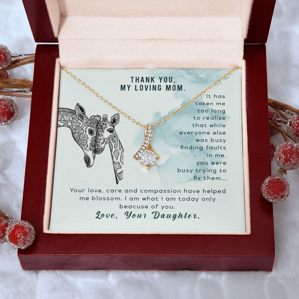 To My Thank You My Loving Mom Giraffe Necklace Pendant Gift From Mom Necklace Gift For To Daughter Birthday Daughter In Law Gift On Birthday Anniversary Gift 30821 Alluring Beauty Necklace
