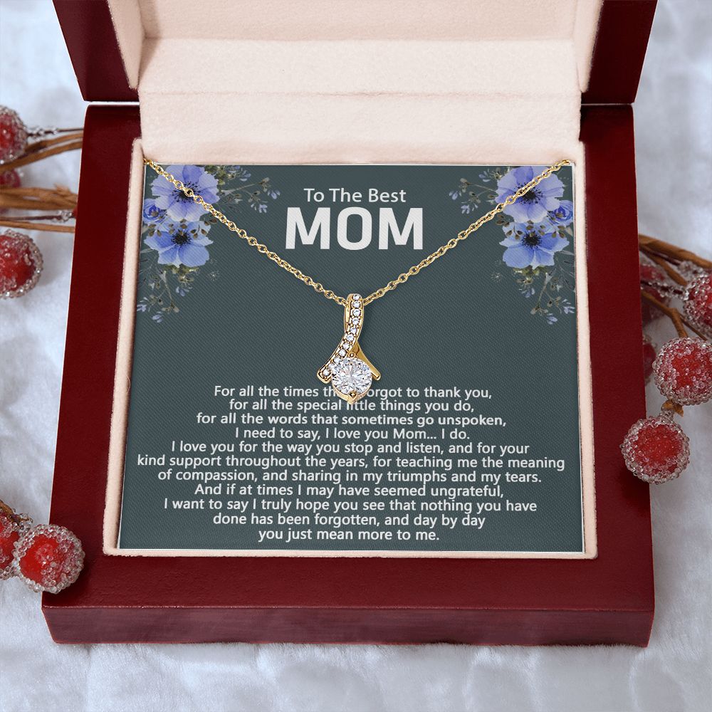 To The Best Mom Love Knot Necklace Gift For Mom On Mother's Day Alluring Beauty Necklace