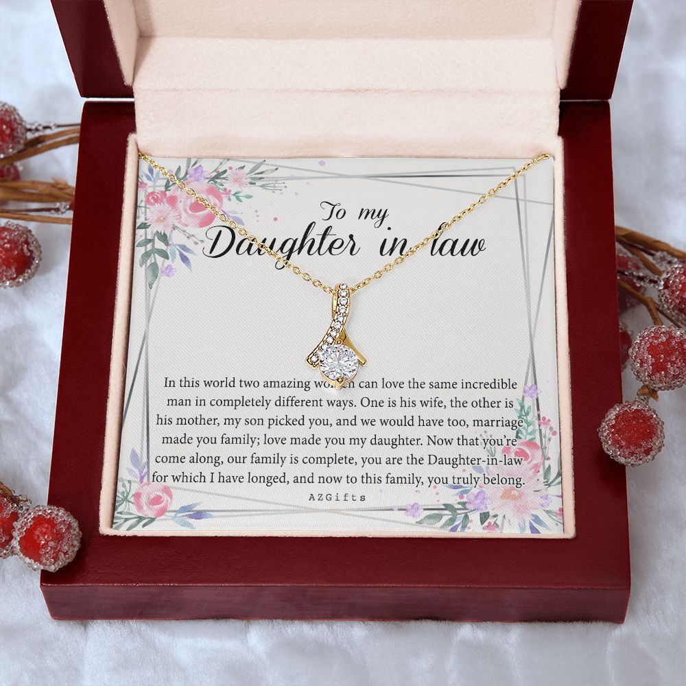 Daughter In Law Gifts Ideas, Daughter In Law Necklace, Gifts For Future Daughter In Law, Daughter In Law Birthday Gifts, Daughter-in-law Gifts From Mother In Law, Birthday Gifts For Daughter Alluring Beauty Necklace