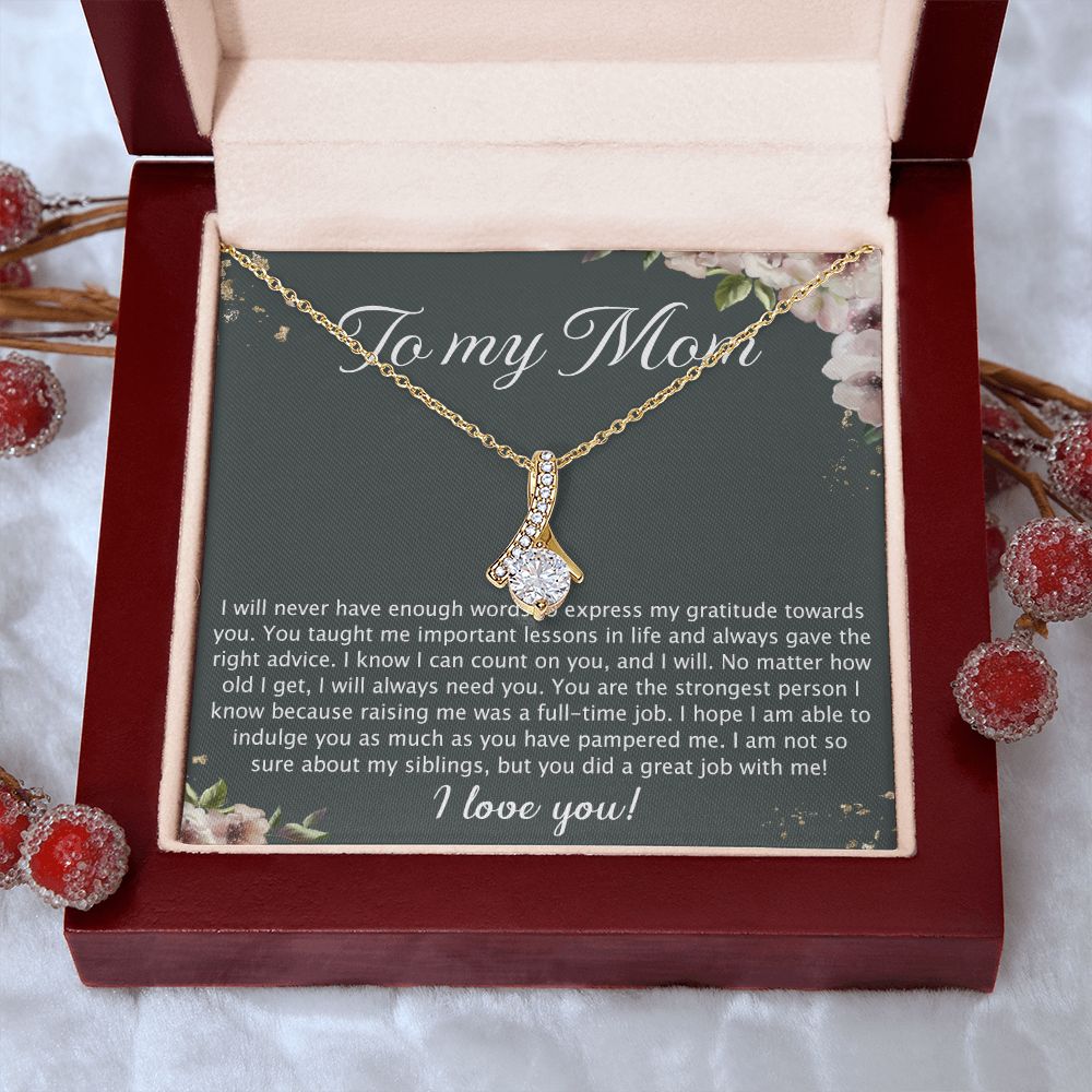 To My Mother Mom Best Friend In Law Bonus Step For Mother Day Birthday Wedding Engagement From Son Daughter Step In Law Necklace Gift Alluring Beauty Necklace