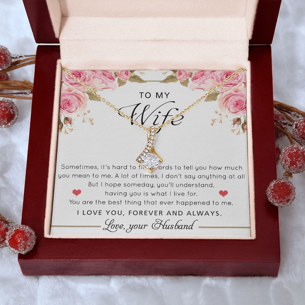 To My Wife Necklace Gift For Wife Birthday Gift For Wife Romantic Gifts For Her Alluring Beauty Necklace