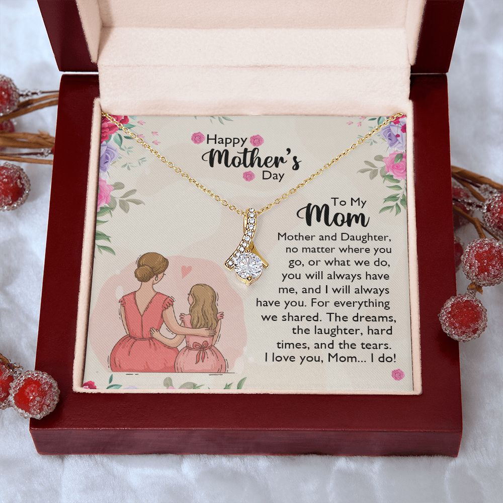 Mom Necklace Gifts for Mom from Daughter to Mom Gifts for Mothers Day from Daughter, To My Mom Necklace from Daughter to Mom Birthday Gifts Necklace with Message Card and Gift Box11 Alluring Beauty Necklace