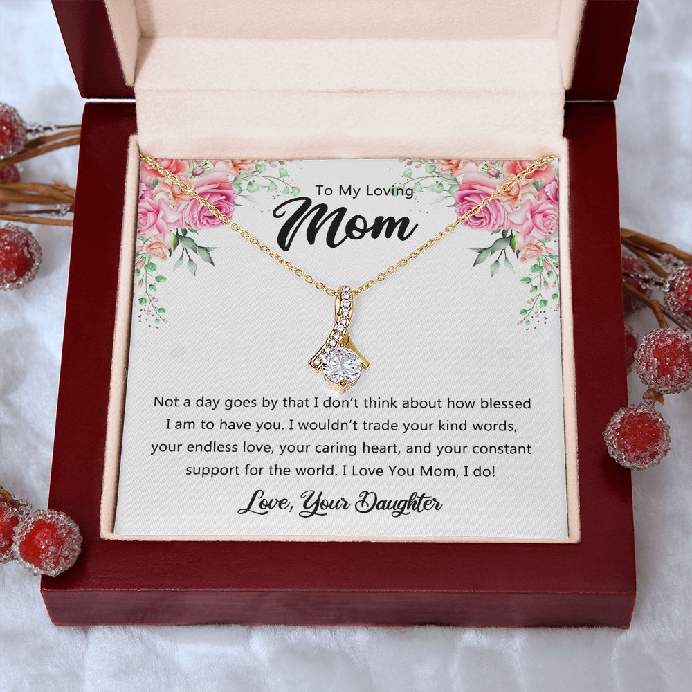 To My Mom Necklace, Gift For Mom, Mother's Day Gift from Daughter, Mom Jewelry Gift for Mothers Day, Birthday Gift for Mother, Moms Gift from Daughter Son, Necklace for Mom Mother 9 Alluring Beauty Necklace