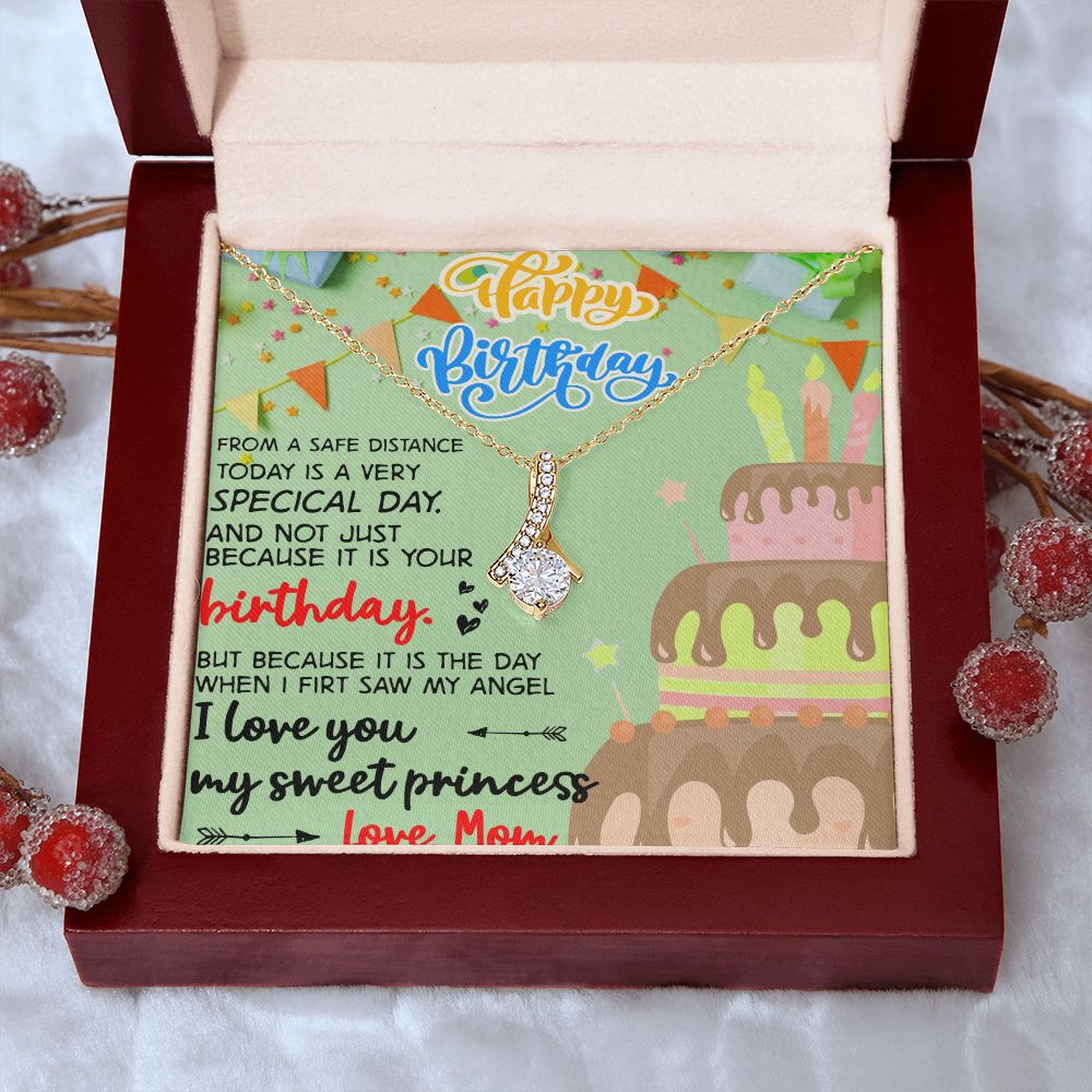 Mother Daughter Gift Ideas, To My Daughter Gift Necklace from Mom, Jewelry Pendant Present for Daughter, Birthday Christmas Gift Graduation Gifts for Daughters, Mother and Daughter Necklace 31 Alluring Beauty Necklace