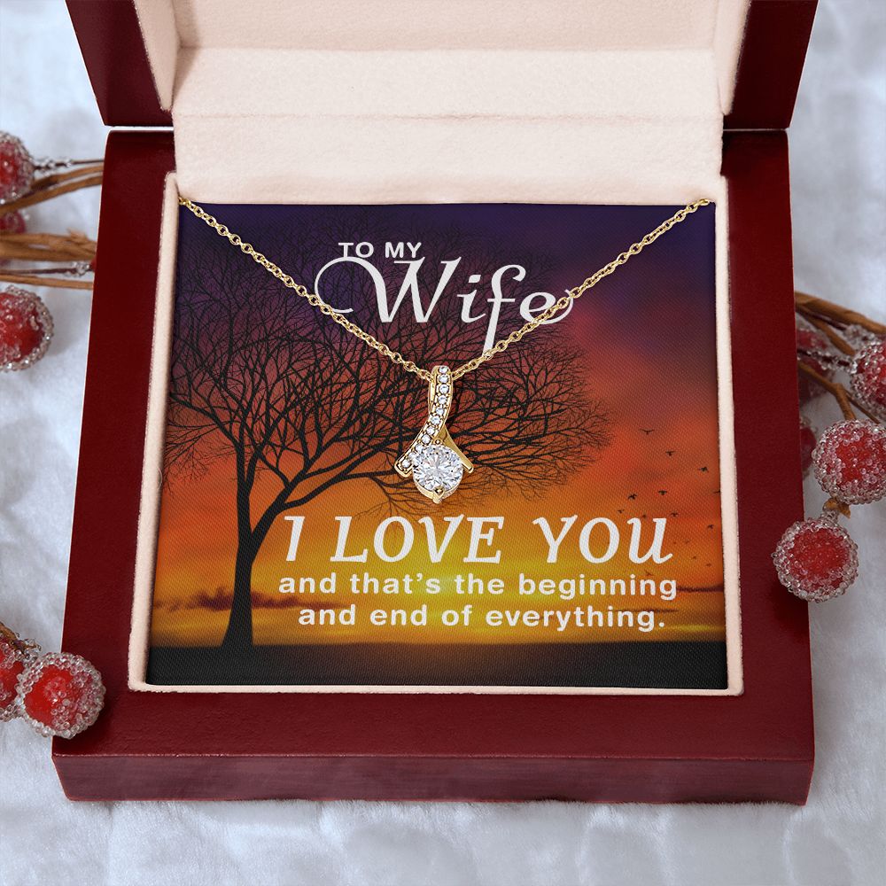 Birthday Gifts For Wife, Necklace Gifts For Wife From Husband, To My Wife Jewelry For Women , To My Wife Necklace  from Husband Wedding Anniversary Present For Wife, Beautiful Wife Jewelry Christmas14 Alluring Beauty Necklace