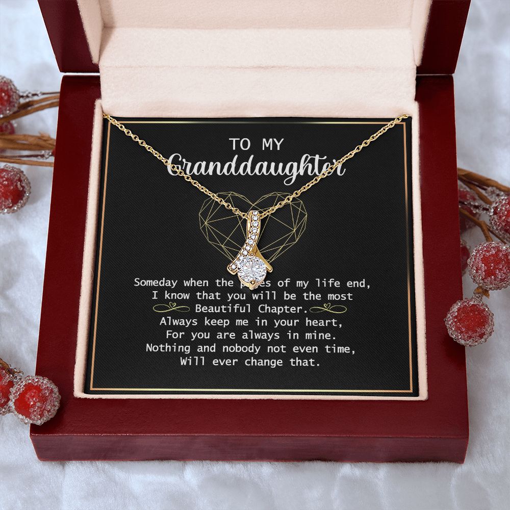 To my Granddaughter Necklace Gift For Granddaughter Birthday Congrats Graduation Alluring Beauty Necklace